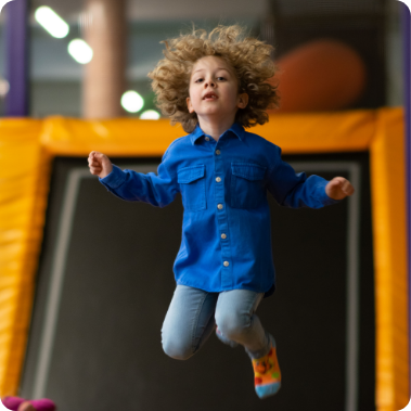 Trampoline binnenspeeltuin